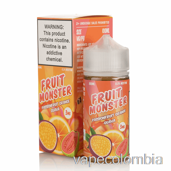 Vape Recargable Maracuyá Naranja Guayaba - Fruit Monster - 100ml 0mg